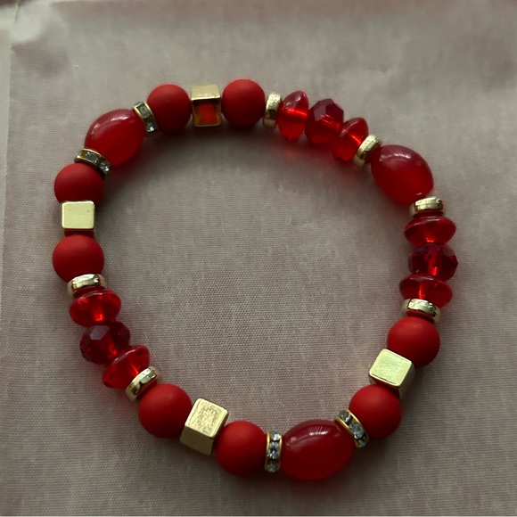 New 4pc Red Stone Boho Bracelet Set - Picture 14 of 17